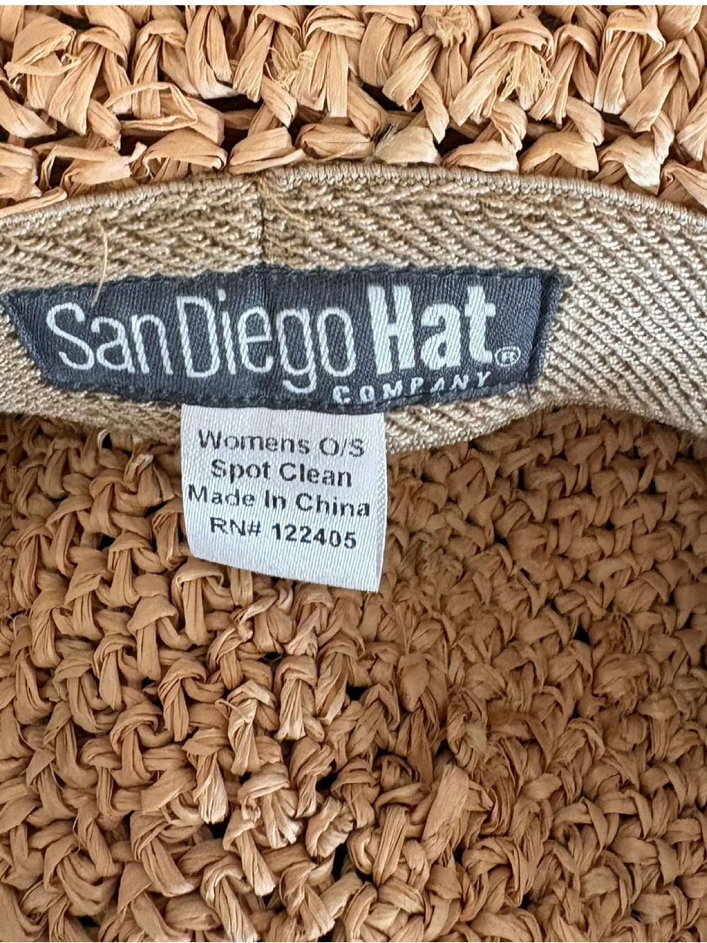 San Diego Hat Company Raffia Floppy Sun Hat 4” Brim Comfort Band Boho One Size - Picture 5 of 5